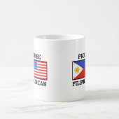 Proud Filipino American Kaffeetasse (Mittel)