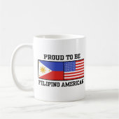 Proud Filipino American Kaffeetasse (Links)