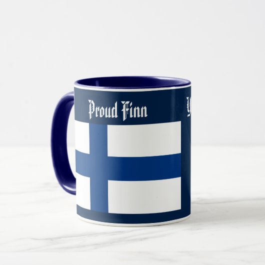 Proud Finn Genealogie-Tasse Tasse (Vorderseite Links)