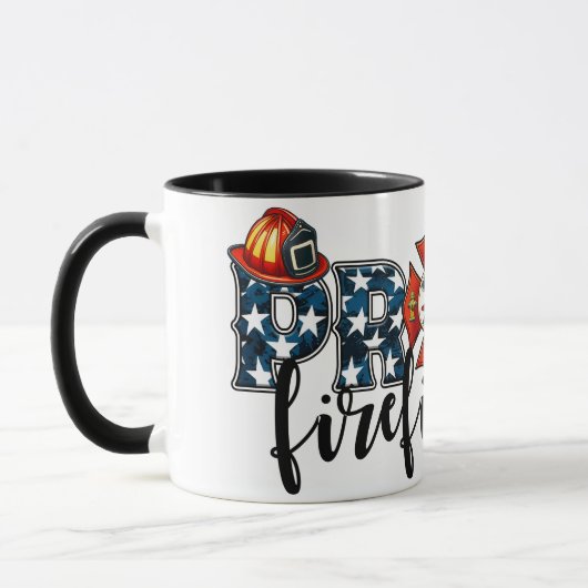 Proud Fire Department – Patriotic Firefighter “PRO Tasse (Links)
