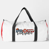 Proud Firefighter American Flag Hero Duffle Bag (Vorderseite)