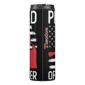 Proud Firefighter Dad Design Thermosbecher (Rückseite)