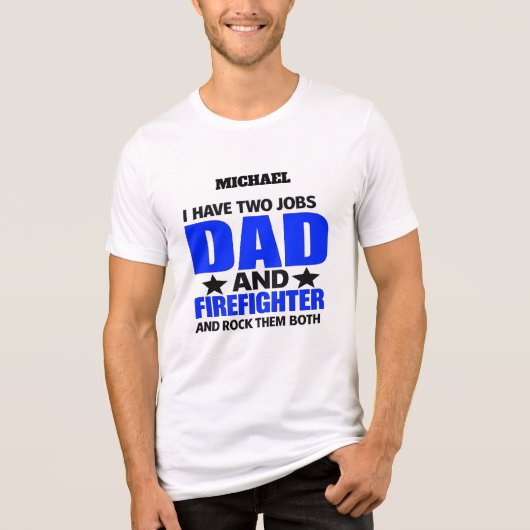 Proud Firefighter Dad Tri-Blend Shirt (Vorderseite)