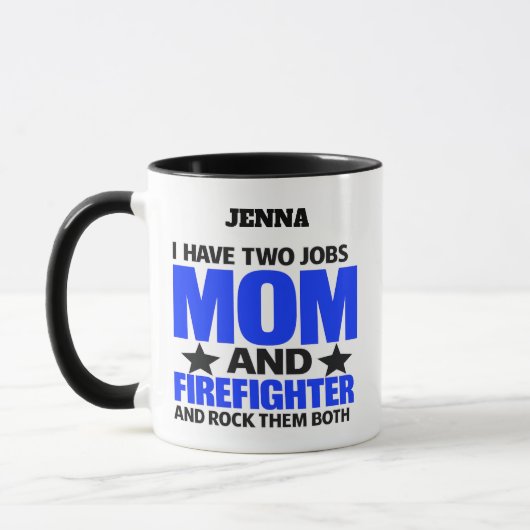 Proud Firefighter Mom Tasse (Links)