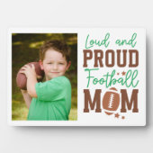 Proud Football Mama Family Foto Fotoplatte (Vorderseite)