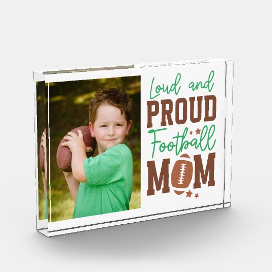 Proud Football Mama Fotoblock (Links)