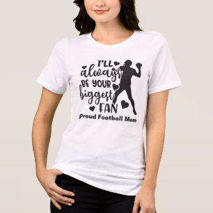 Proud Football-Mama freut sich immer für Sie Tri-Blend Shirt