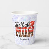 Proud Football Mama - Game Day Enthusiasten Pappbecher (Rückseite)