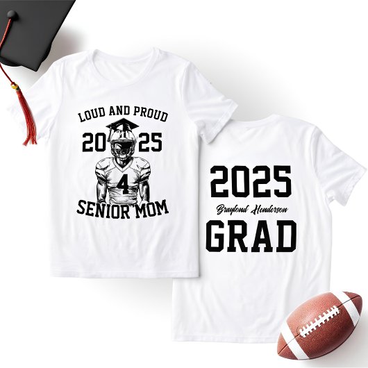 Proud Football-Mama | Unterstützung für Senioren Tri-Blend Shirt