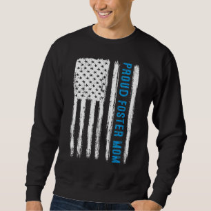 Proud Foster Mama Eltern Adoption Tag Foster Sweatshirt
