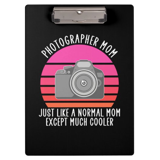Proud Fotograf Mama Klemmbrett (Vorderseite)
