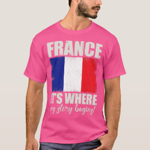 Proud France patriotische coole Geschenke für Fran T-Shirt