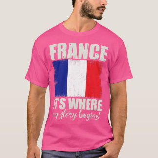 Proud France patriotische coole Geschenke für Fran T-Shirt