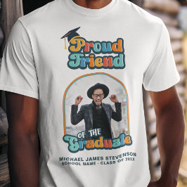 Proud Friend der Graduate Foto Groovy Retro T-Shirt