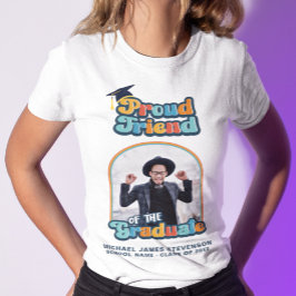 Proud Friend der Graduate Foto Groovy Retro T-Shirt