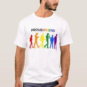 Proud FRIEND Gay Pride Männliche Silhouette T - Sh T-Shirt (Vorderseite)