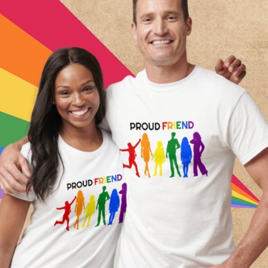 Proud FRIEND Gay Pride Silhouette T-Shirt