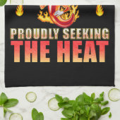 Proud Funny Firefight Volunteer Chili Black Geschirrtuch (Gefaltet)