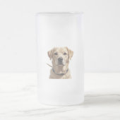 Proud Fur Mama Geschenk mit Labrador und Yorkie 16 Mattglas Bierglas (Mittel)