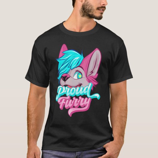 Proud Furry Fandom Cosplay Animal Furries Furries T-Shirt (Vorderseite)