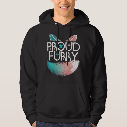 Proud Furry Fandom Cosplay Animal Lover Furries Fu Hoodie (Vorderseite)