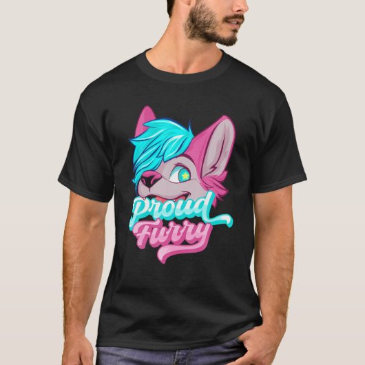 Proud Furry Fandom Cosplay Animal Lover Furries Fu T-Shirt (Vorderseite)