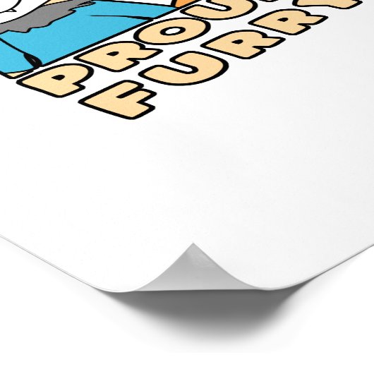 Proud Furry Niedlich Funny Furry Fandom Fursuit Ge Poster (Ecke)