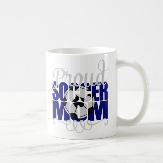 Proud-Fußball-Mama in Blue Kaffeetasse (Rechts)
