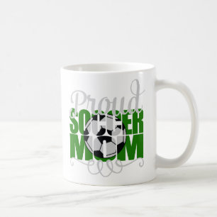 Proud-Fußball-Mama in Grün Kaffeetasse