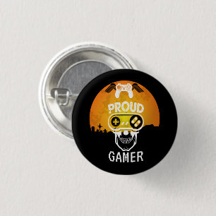 PROUD GAMER - HALLOWEEN SPIELE-NERD BUTTON