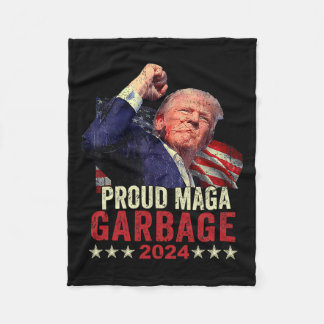 Proud Garbage Trump Unterstützer 4 Fleecedecke