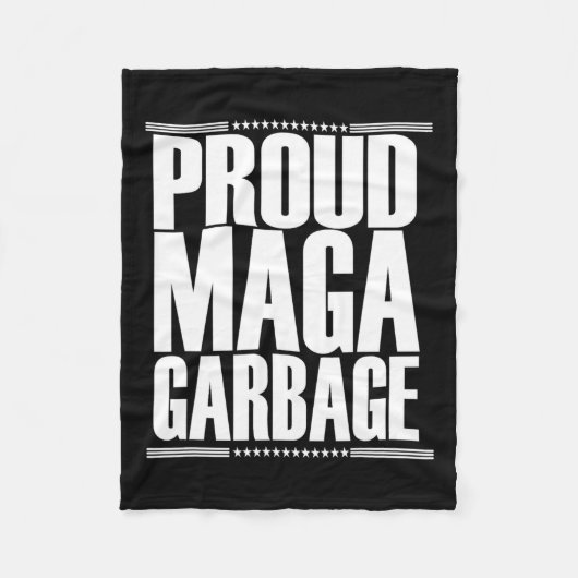 Proud Garbage Trump Unterstützer 5 Fleecedecke (Vorderseite)