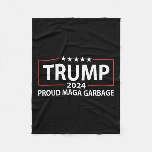 Proud Garbage Trump-Unterstützer 6 Fleecedecke (Vorderseite)