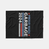 Proud Garbage Trump Unterstützer Fleecedecke (Vorderseite (Horizontal))