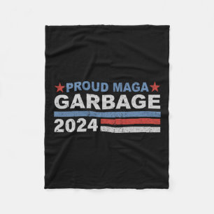 Proud Garbage Trump Unterstützer Fleecedecke
