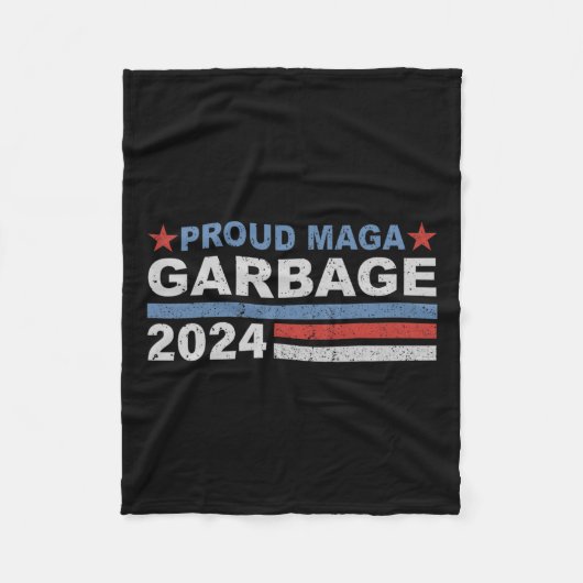 Proud Garbage Trump Unterstützer Fleecedecke (Vorderseite)