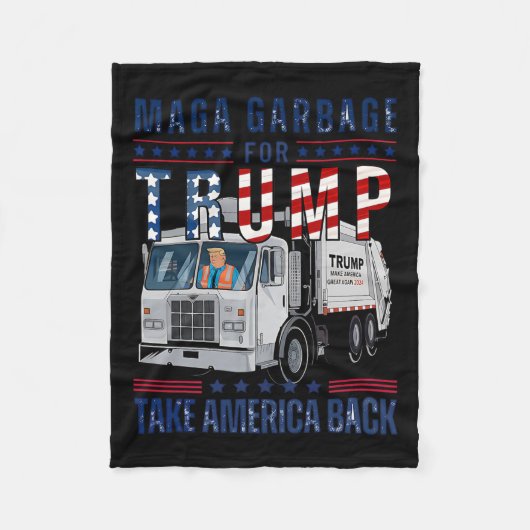 Proud Garbage Trump Unterstützer Trump Garbage Tru Fleecedecke (Vorderseite)