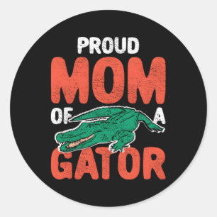 Proud Gator Mama Crocodile Alligator Runder Aufkleber