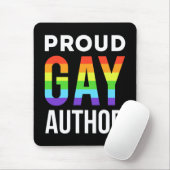 Proud Gay Autor Writer Pride LGBTQ Mousepad (Mit Mouse)