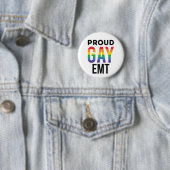 Proud Gay EMT Emergency Medical Technician Button (Beispiel)
