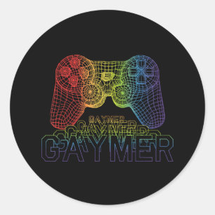 Proud Gaymer, Gay Pride Gaming Runder Aufkleber