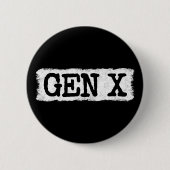 Proud Gen X Gen Xer Generation X Gen X X Button (Vorderseite)