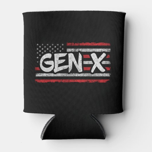 Proud Gen Xer Generation X American Flag Gen X Dosenkühler (Vorderseite)