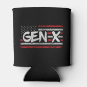 Proud Gen Xer Generation X American Flag Gen X Dosenkühler (Rückseite)
