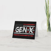 Proud Gen Xer Generation X American Flag Gen X Karte (Vorderseite)