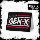 Proud Gen Xer Generation X American Flag Gen X Karte