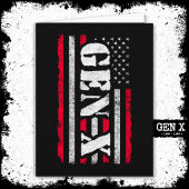 Proud Generation X Gen Xer American Flag Gen X Karte