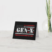 Proud Generation X Gen Xer American Flag Gen X Karte (Vorderseite)