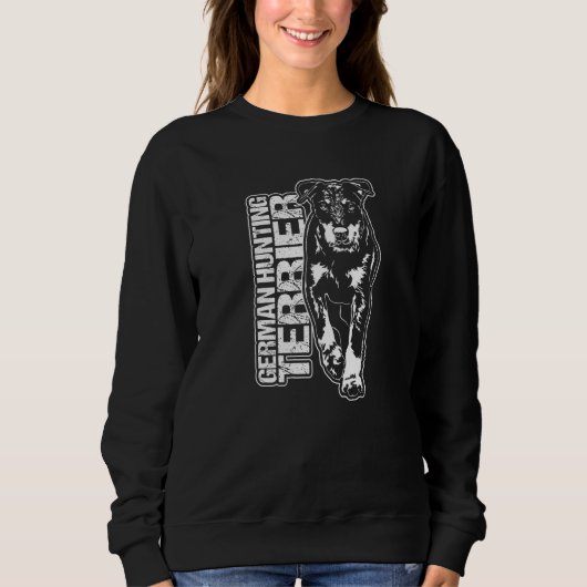 Proud German Hunting Terrier dog portrait Sweatshirt (Vorderseite)