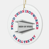 Proud Gewerkschaft Ironworker Keramikornament (Links)